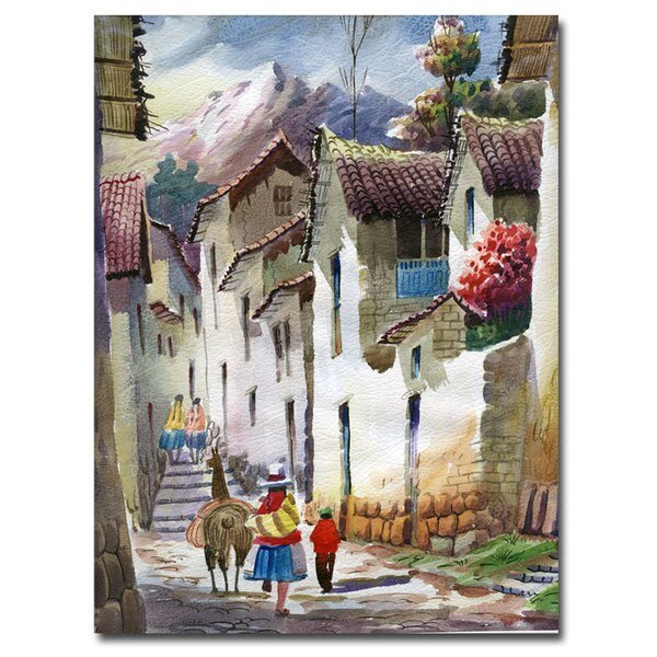 Jimenez 'Cuzco I' Canvas Art, 18x24, Trademark Fine Art, Mfr#: MA027-C1824GG